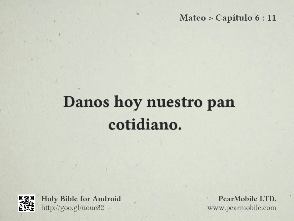 Mateo, Capítulo 6:11